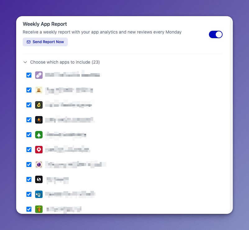 Weekly Report Improvements